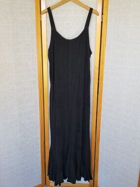 Romeo & Juliet Collection Black Maxi Dress Size 2X Embroidered Goth Renaissance